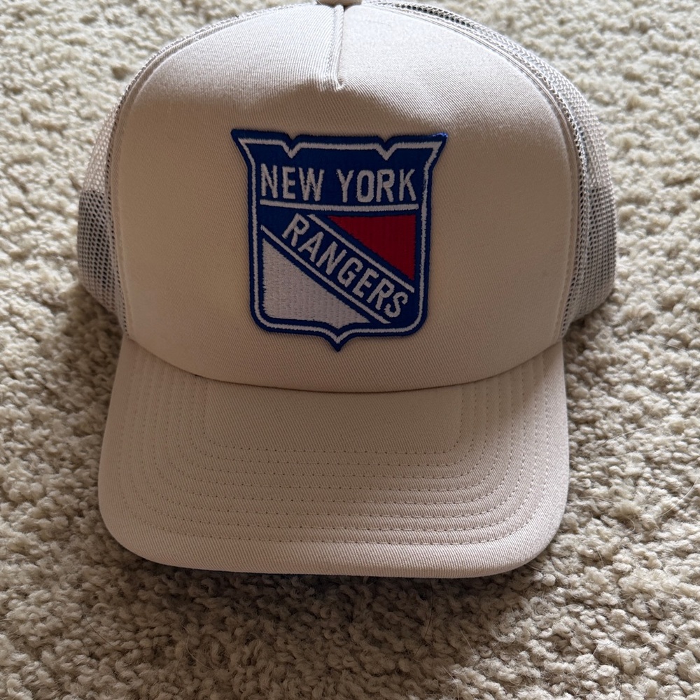 Mitchell & Ness New York Rangers White Trucker Hat